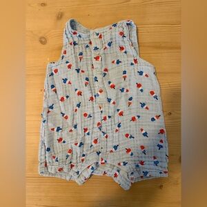 Angel Dear 4th of July Muslin romper